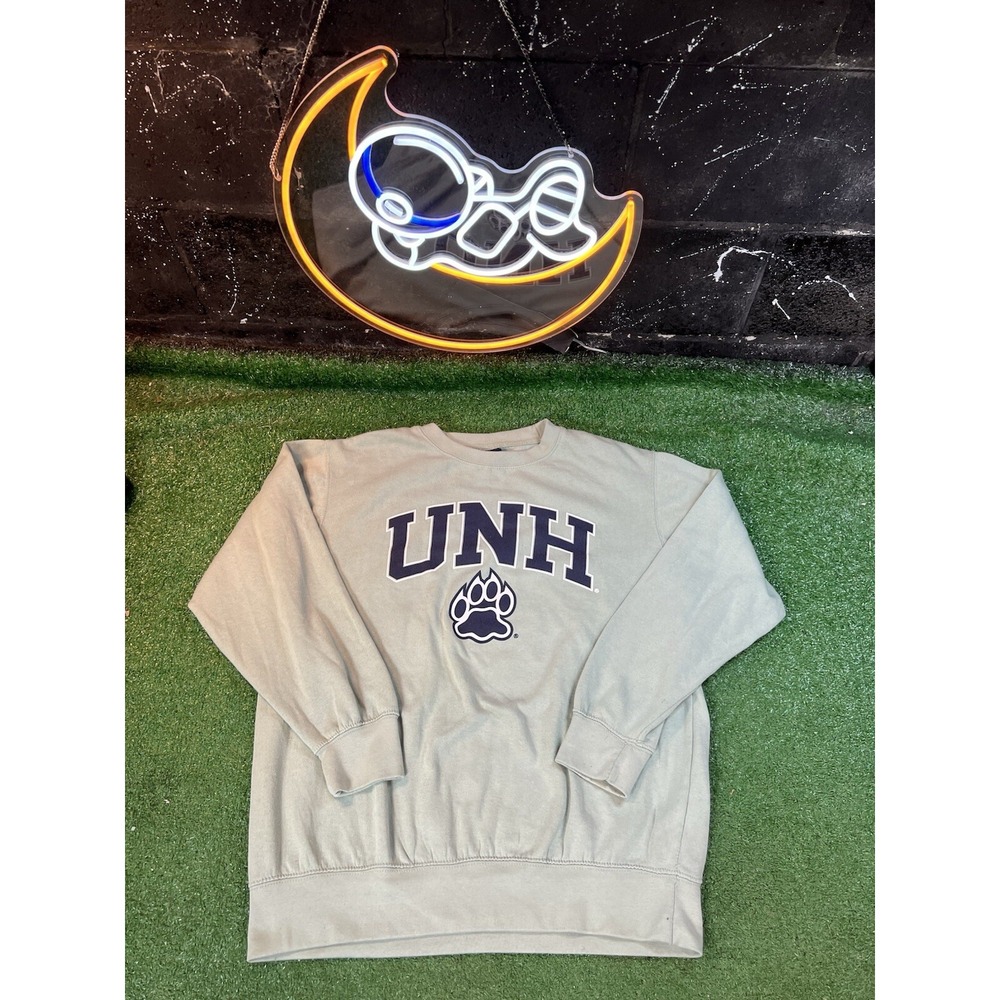New Hampshire Wildcats MV Sport Light Green Crewneck Sweatshirt Men's Size Large